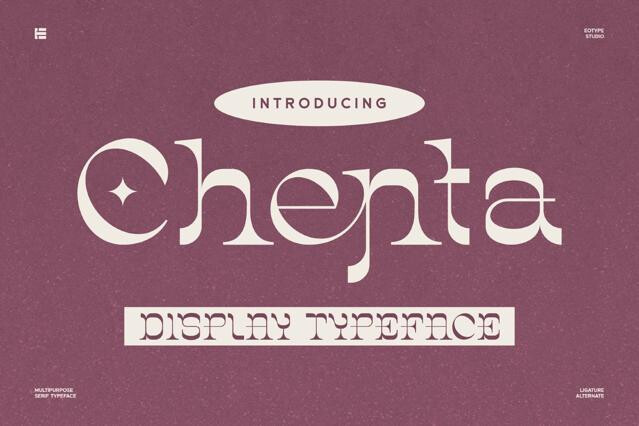 Chenta - Groovy Serif Display Font