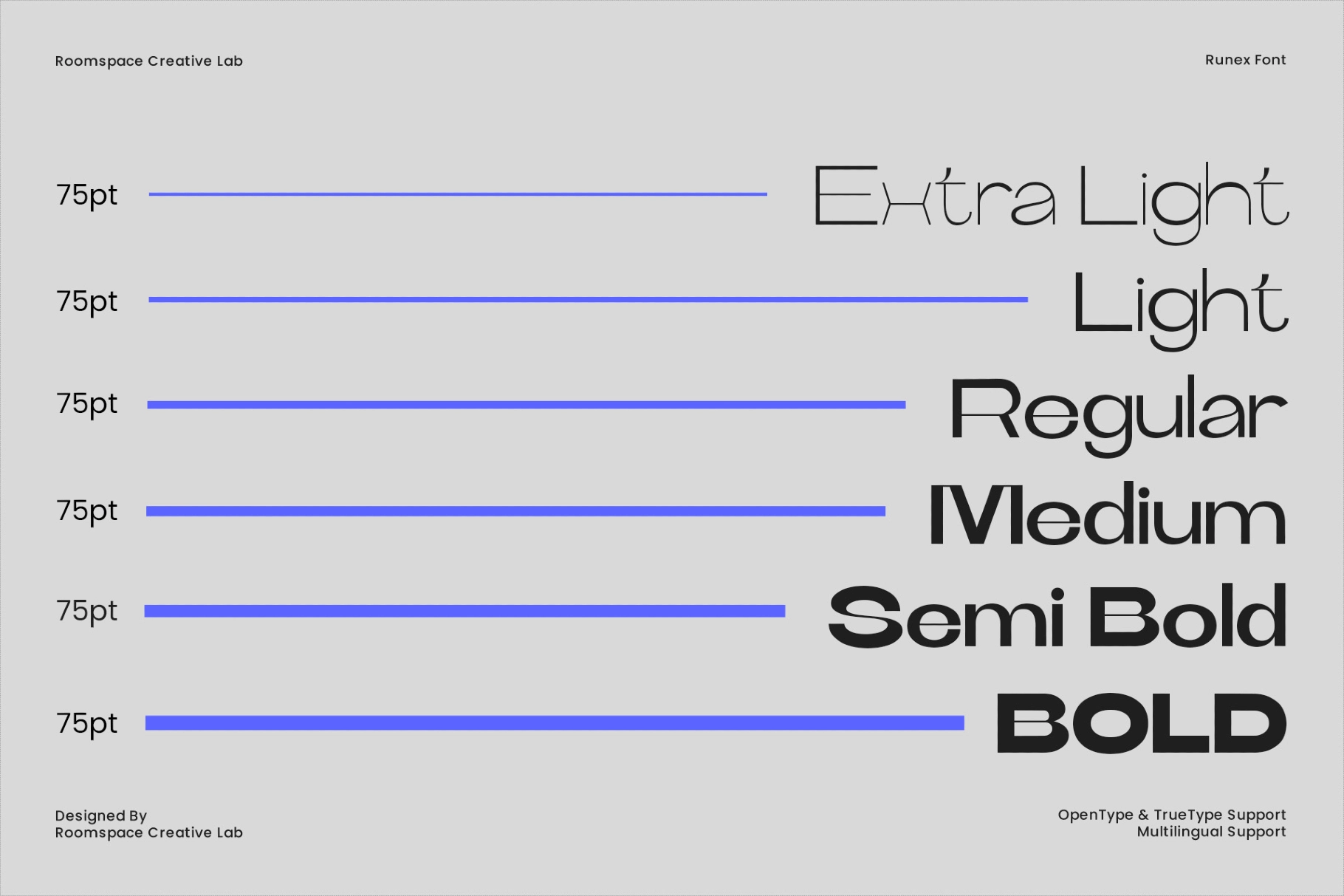 Runex — Bold Geometric Sans Serif Font Family