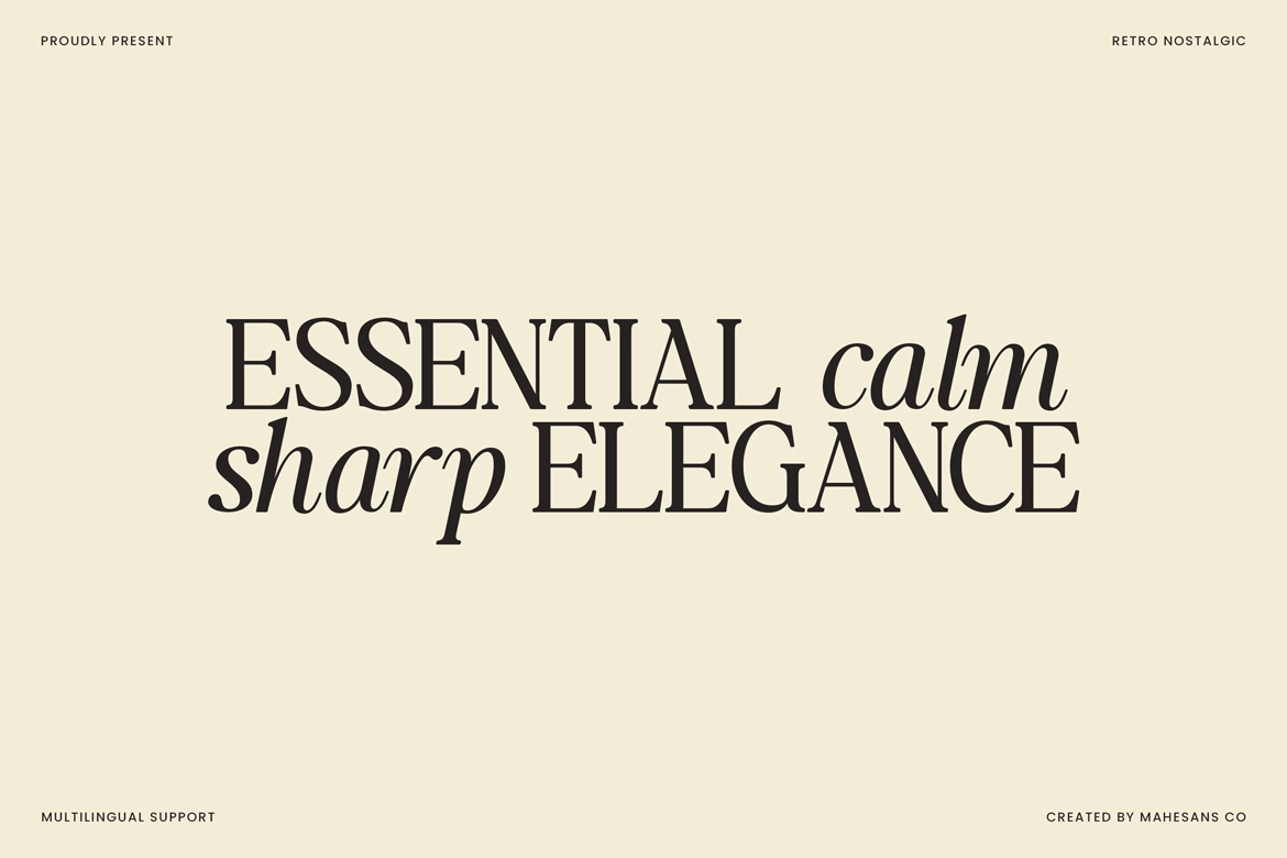 Snuffle Solstice — Elegant Retro Serif Font Duo