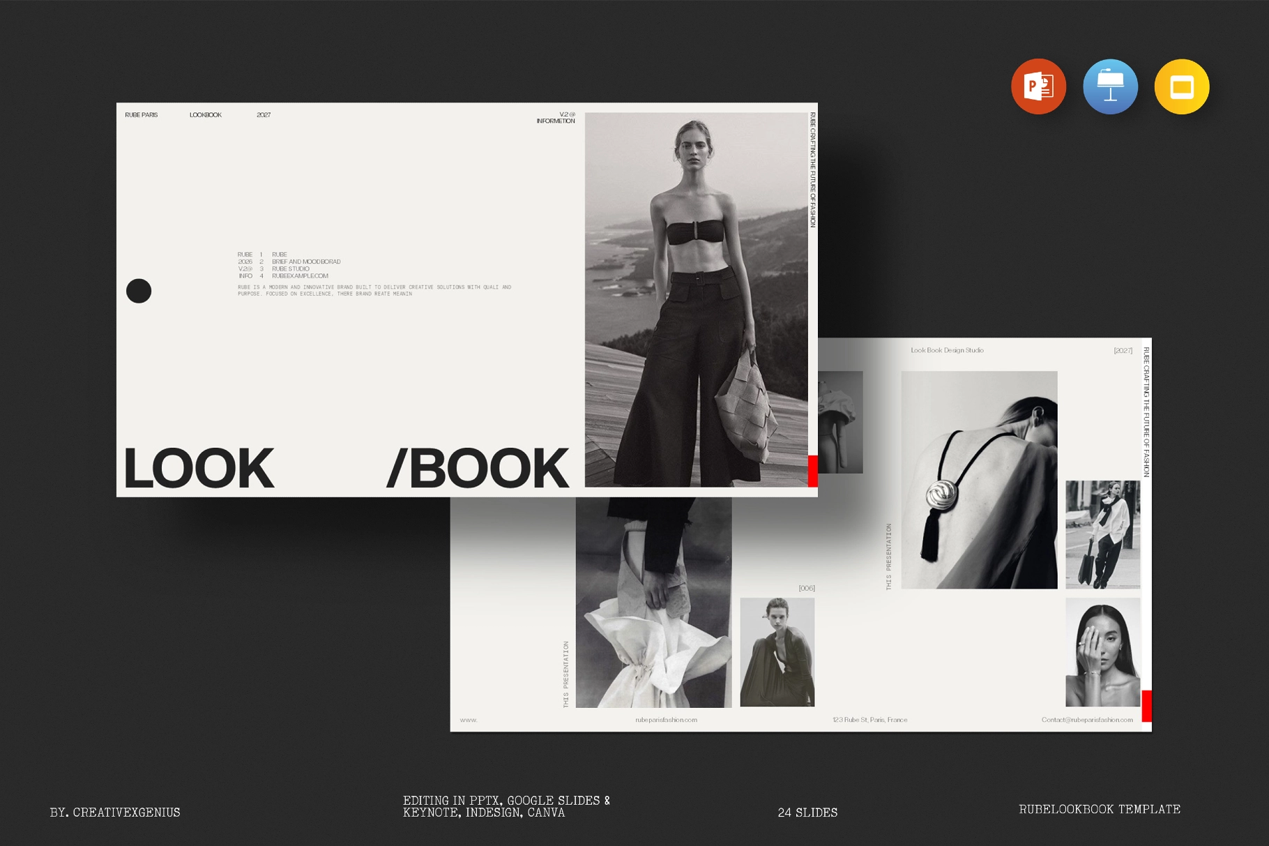 RUBE - LookBook Presentation Template