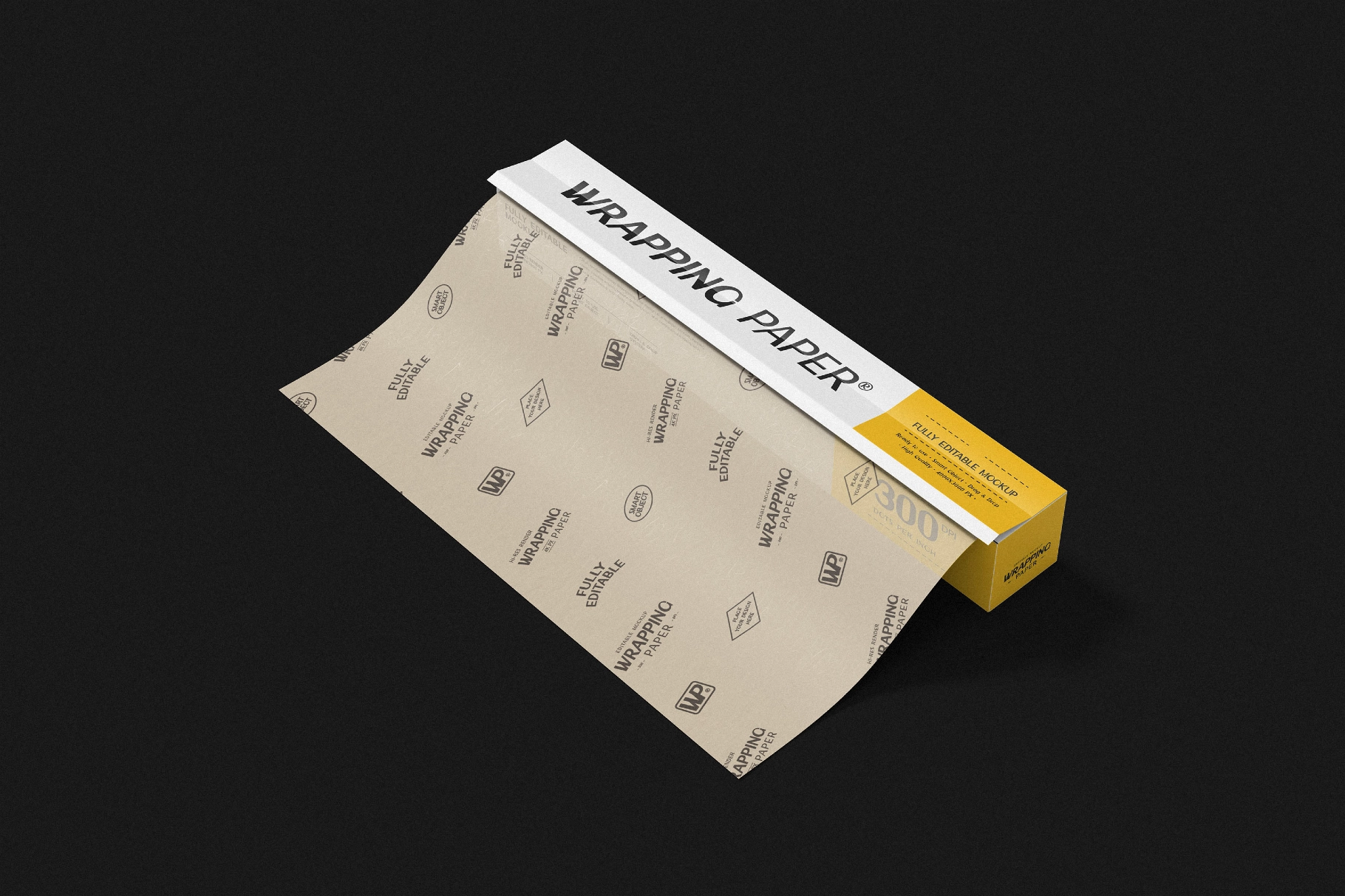 Kraft Wrapping Paper Mockup