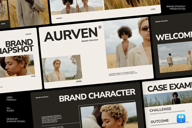 AURVEN - Brand Strategy Keynote Template