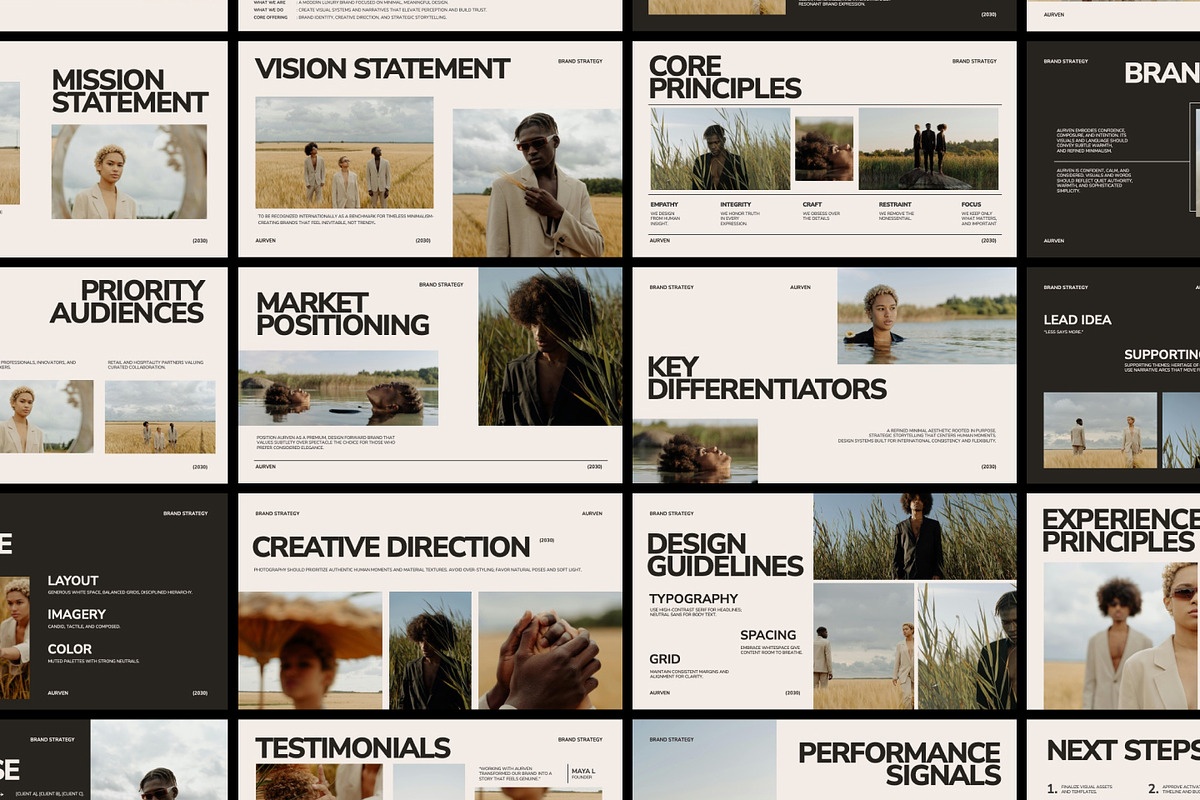 AURVEN - Brand Strategy Keynote Template