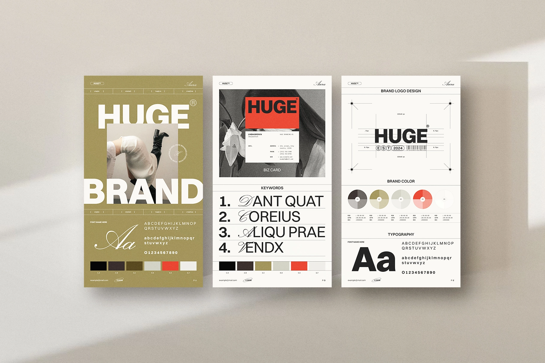 HUGE - Brand Identity Sheets Template