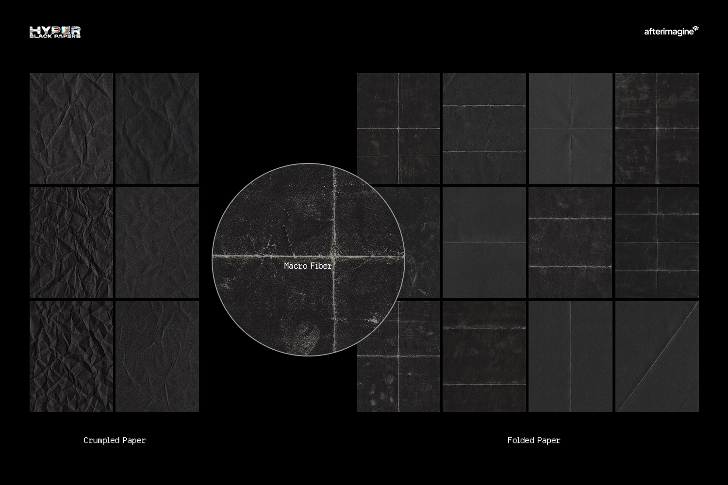 Hyper Black Paper Texture Overlay