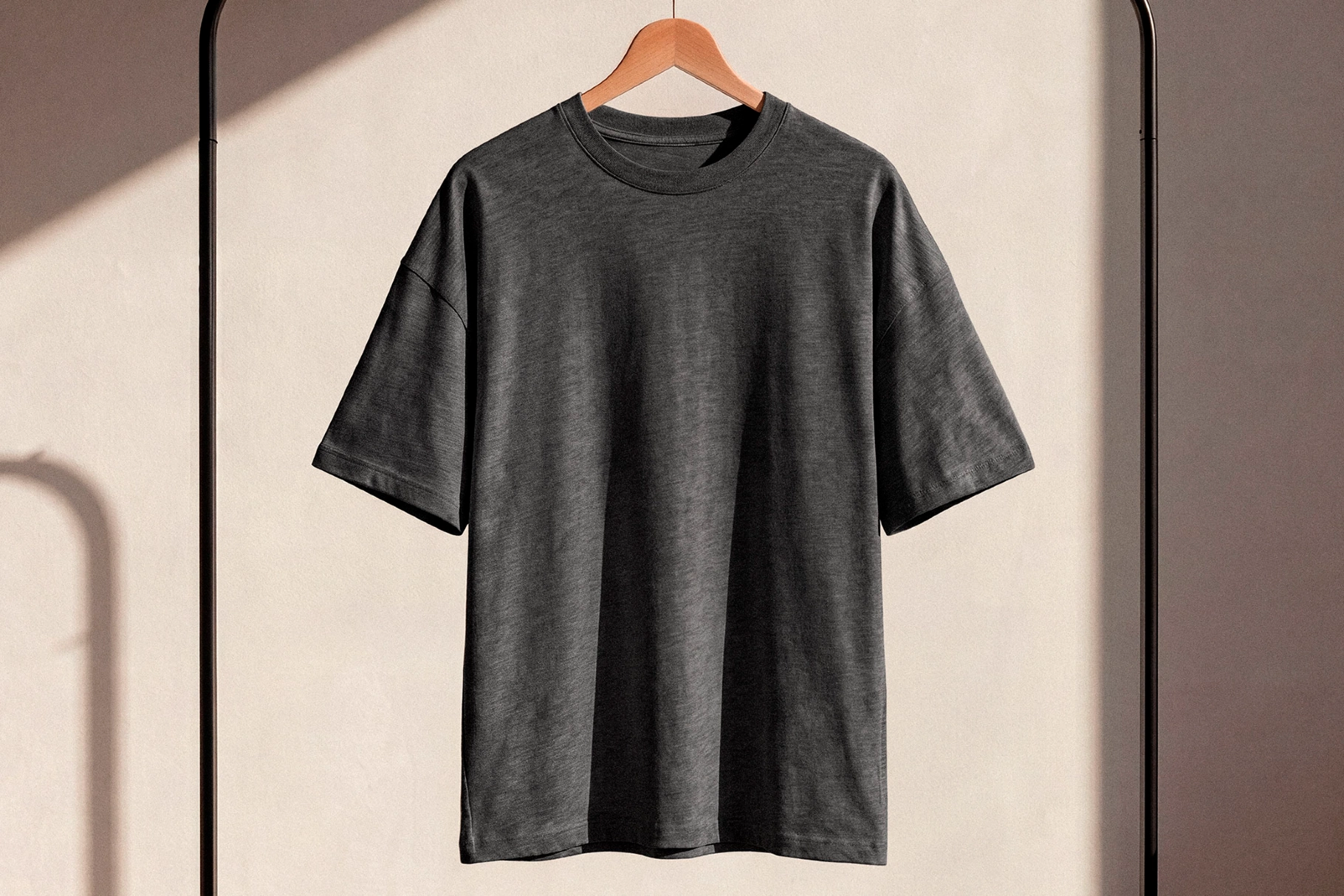 T-Shirt on Clothing Rack  Mockup