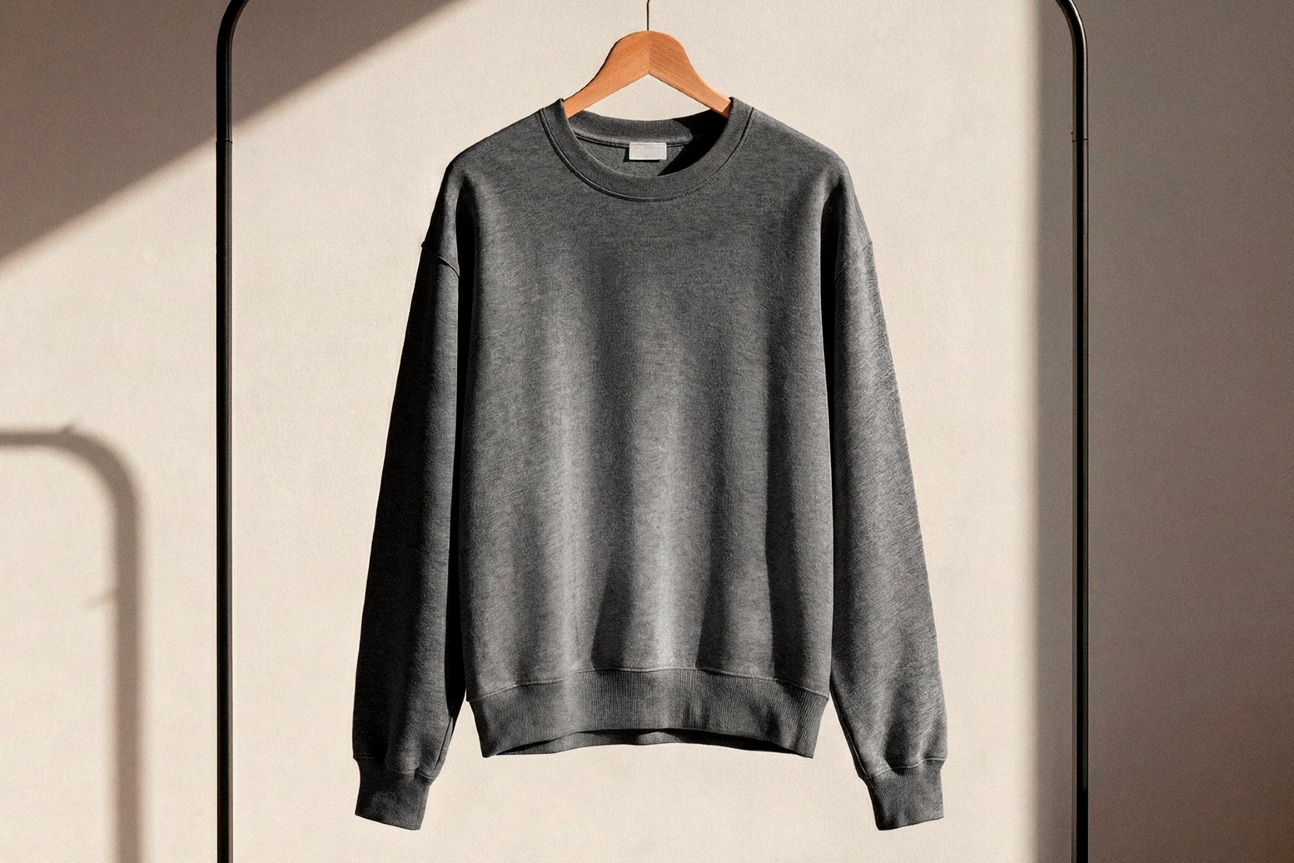 Sweatshirt on Clothing Rack Mockup