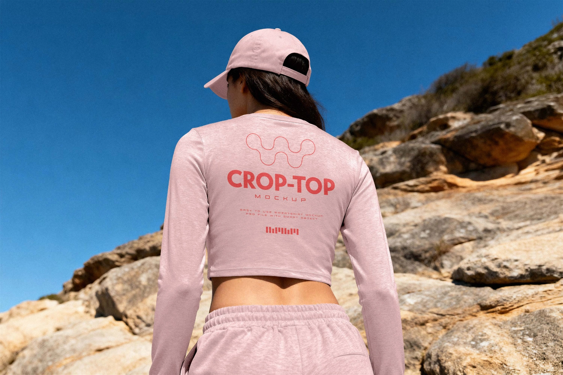 Crop Top Mockup Back View