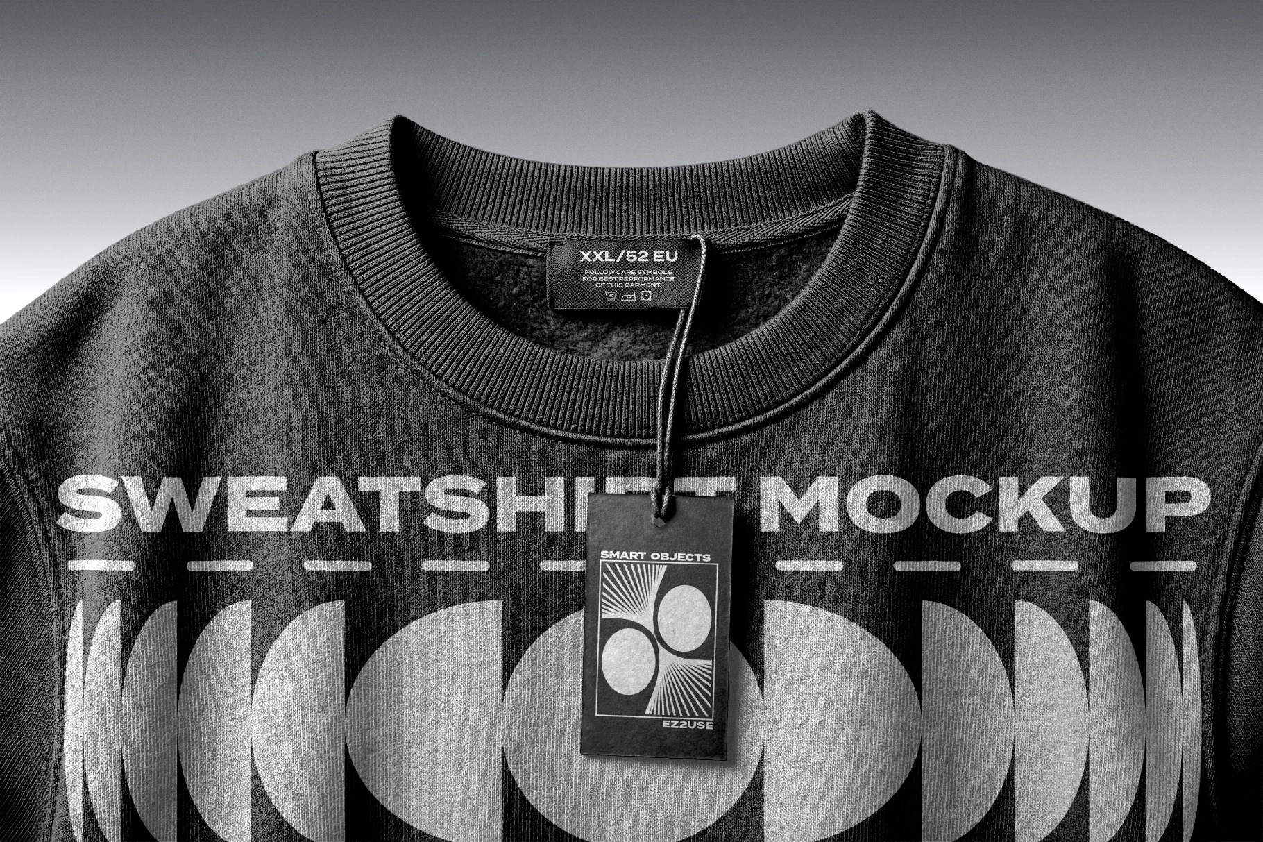 Sweatshirt Minimalist Mockup With Tag