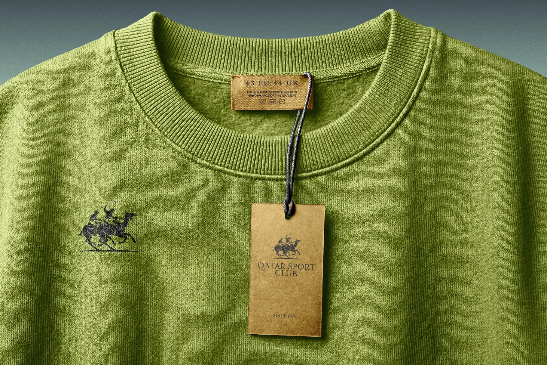 Sweatshirt Minimalist Mockup With Tag