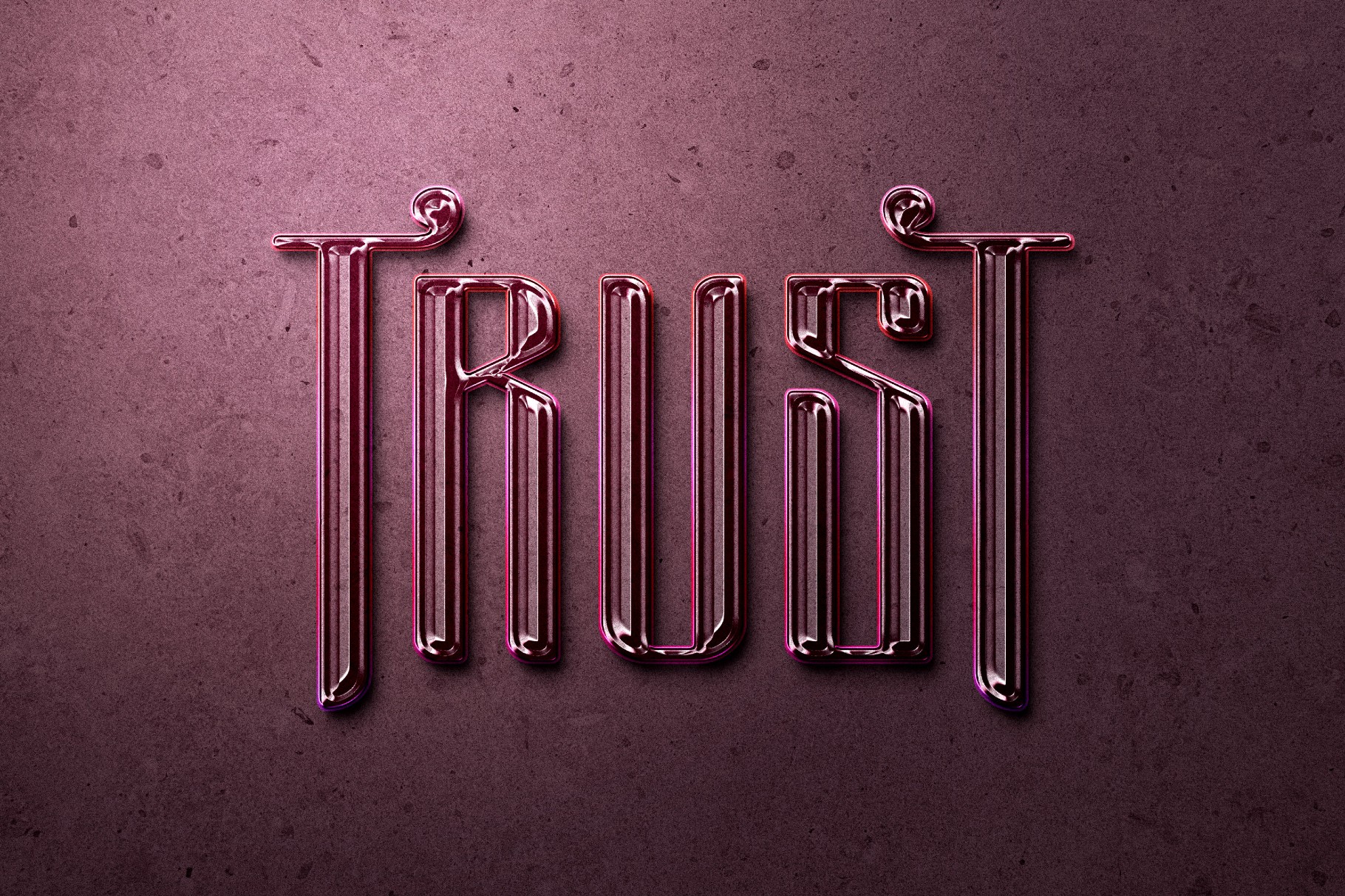 Ribbed Glass Text Effect