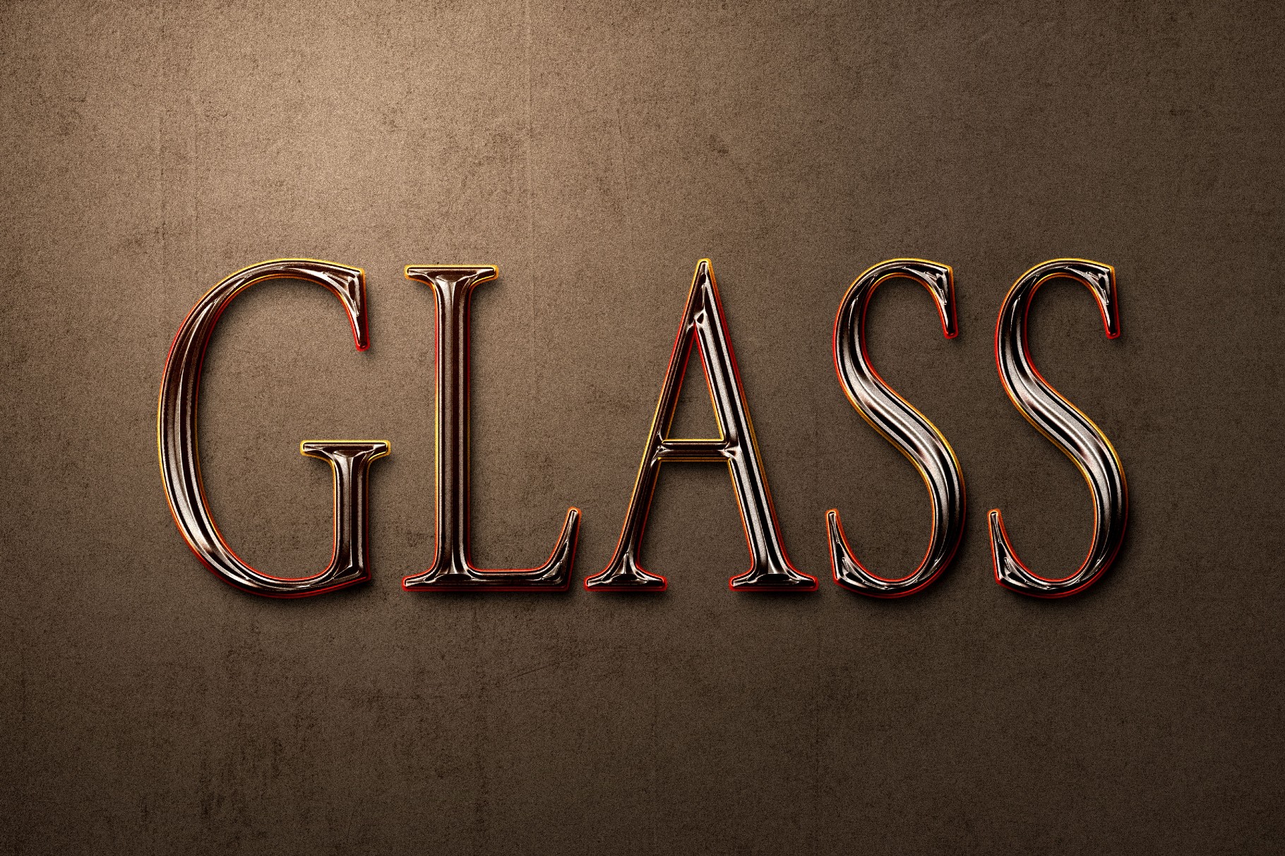 Ribbed Glass Text Effect