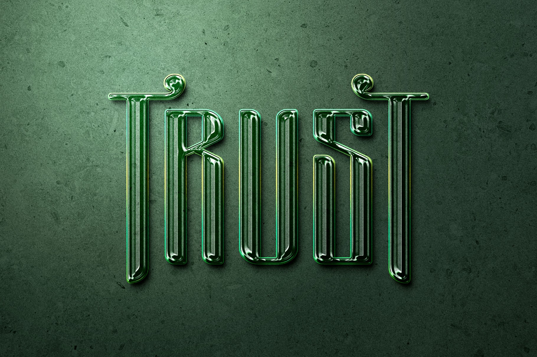 Ribbed Glass Text Effect