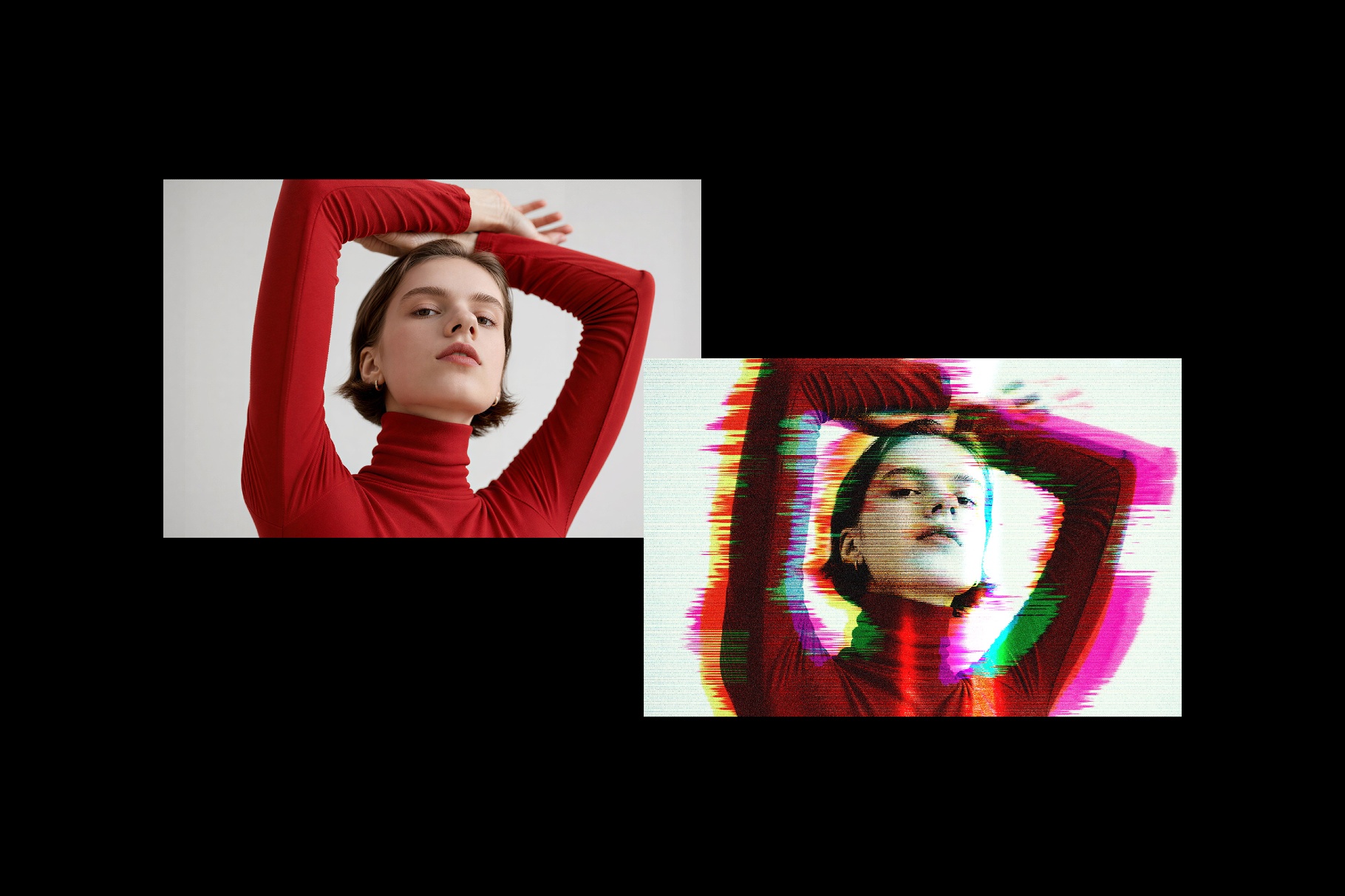 RGB Glitch Photo Effect