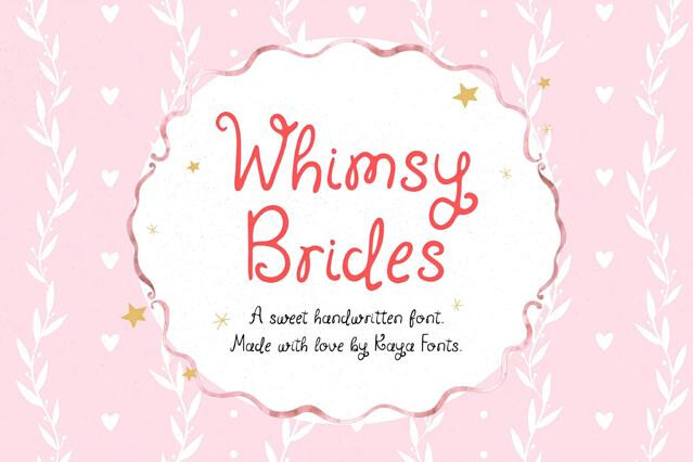 Whimsy Brides - Whimsical Curly Font