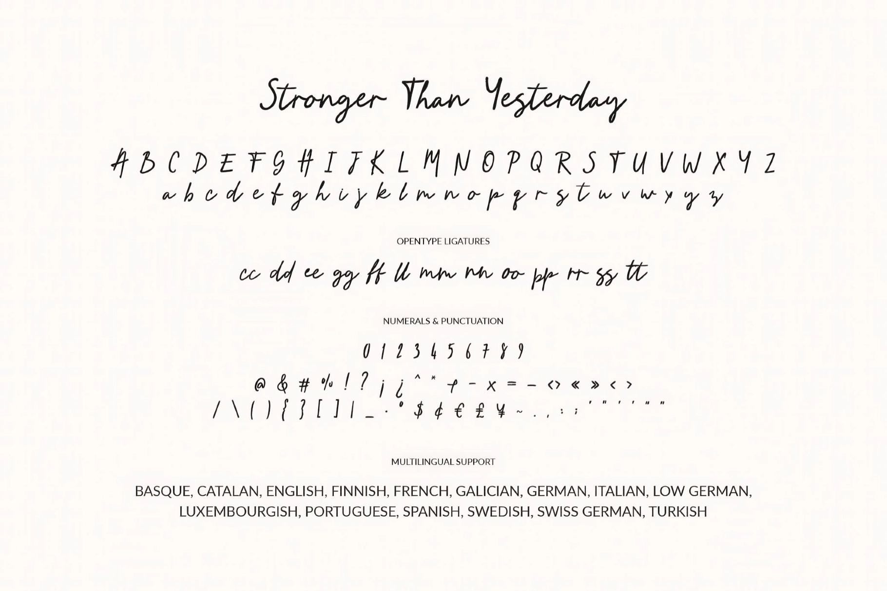 Stronger Than Yesterday - Pencil Script Font