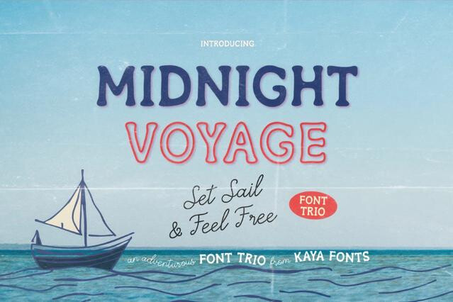 Midnight Voyage Font Trio