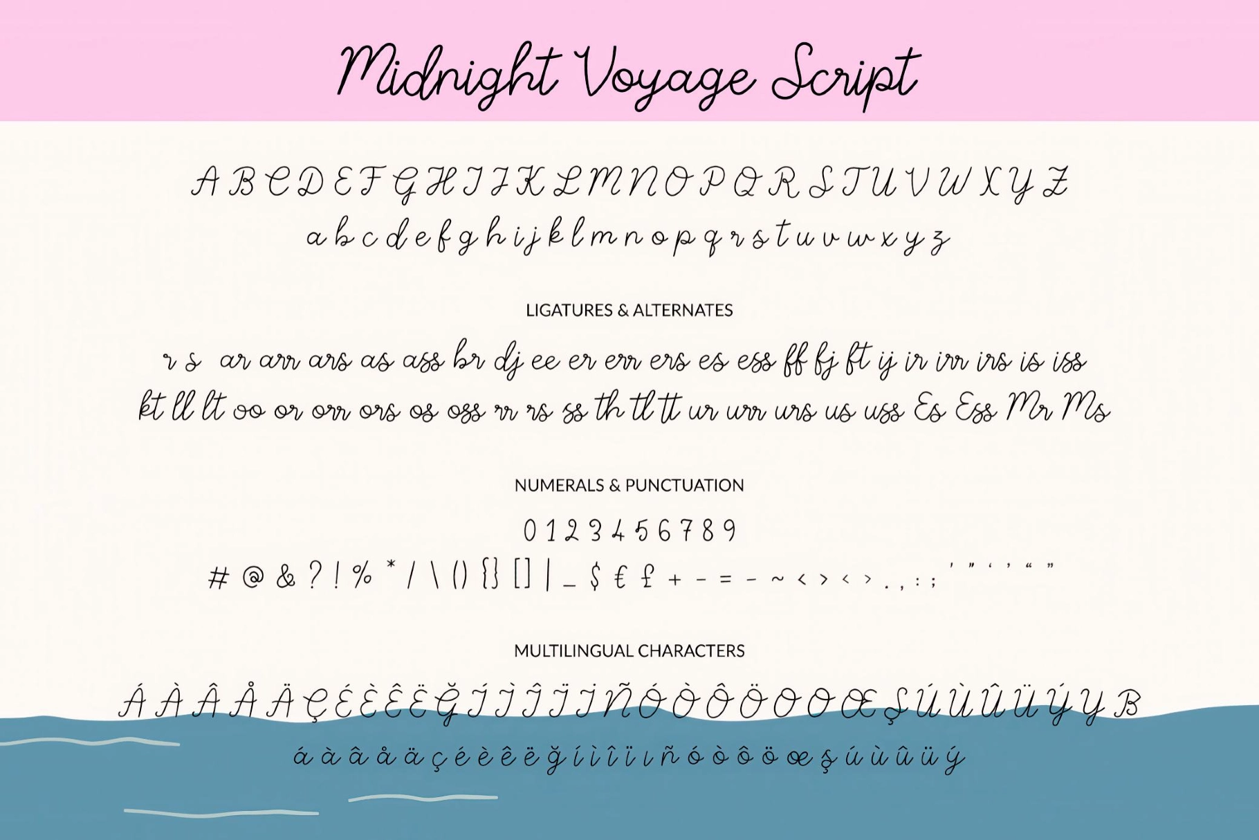 Midnight Voyage Font Trio