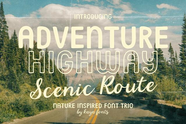 Adventure Highway Retro Nature Font