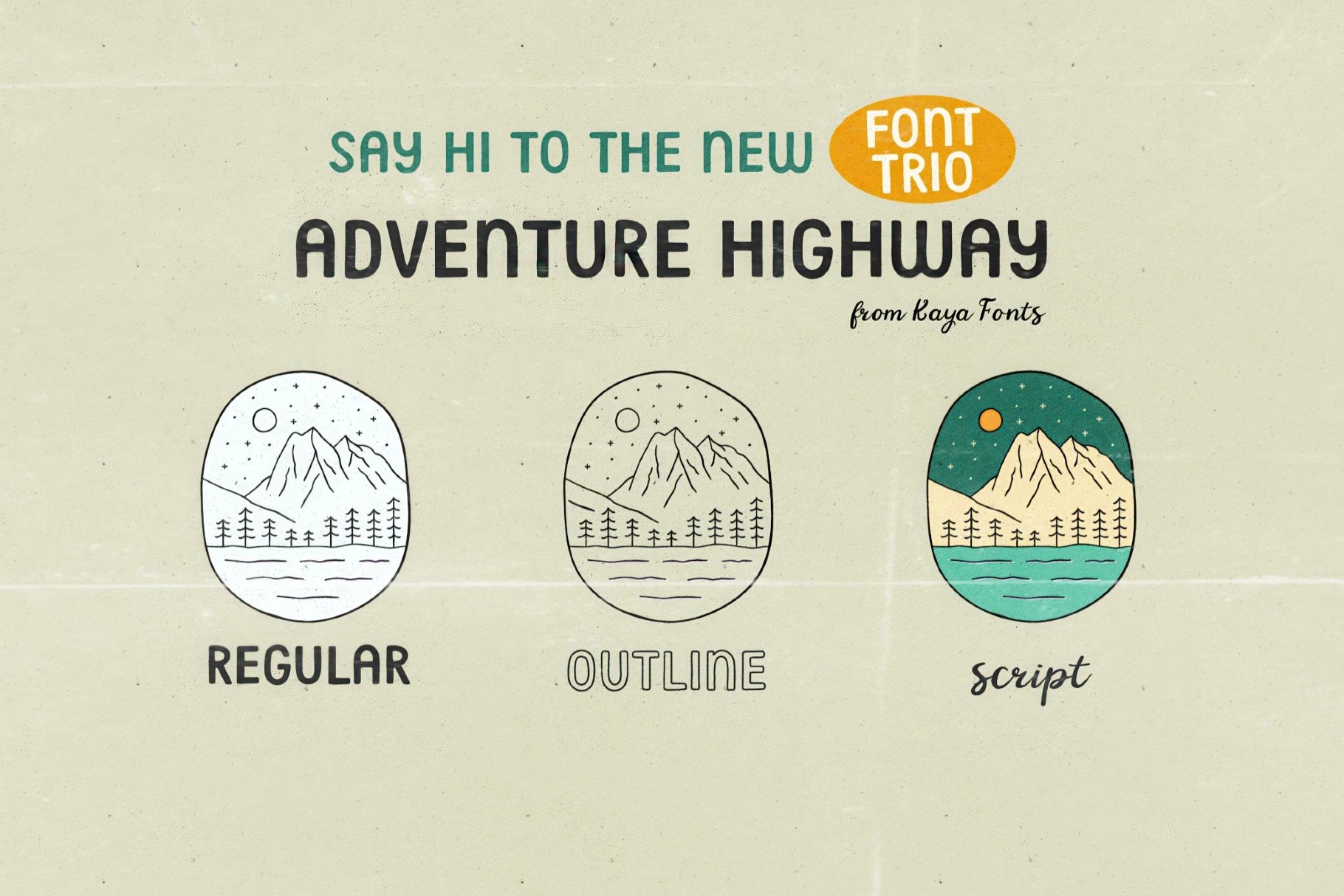 Adventure Highway Retro Nature Font
