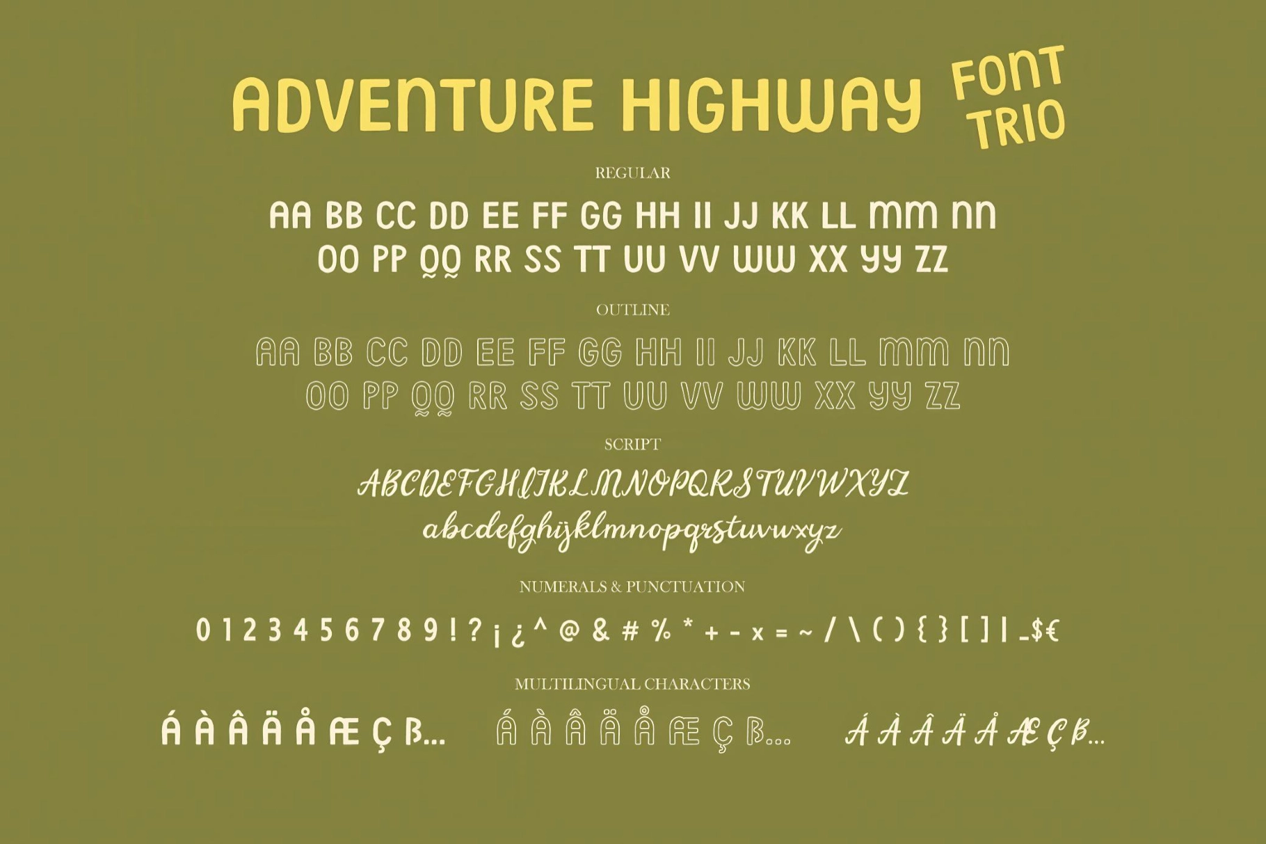 Adventure Highway Retro Nature Font