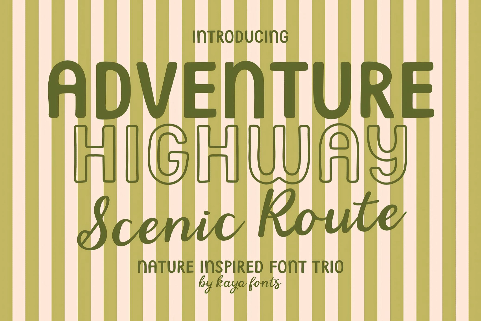 Adventure Highway Retro Nature Font