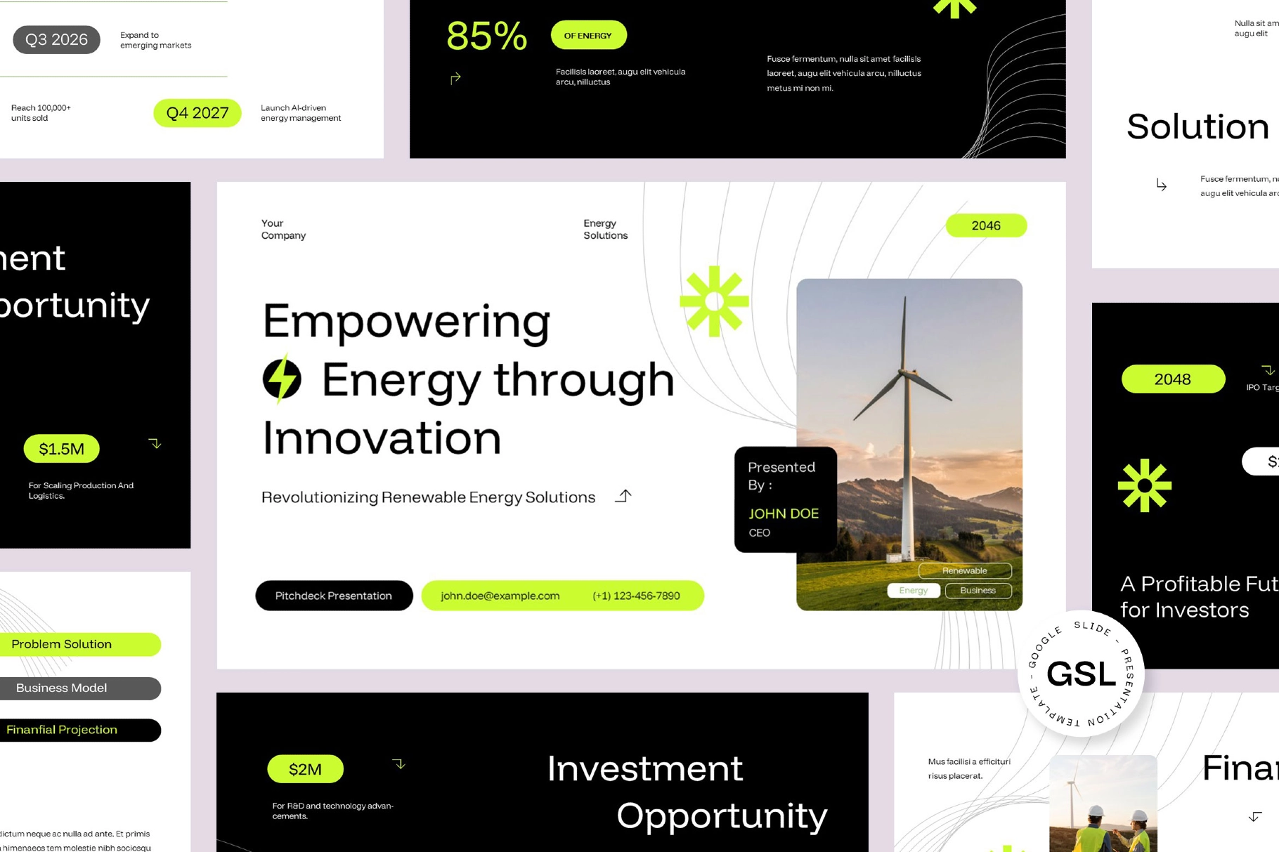 Energy Solution Google Slides Template