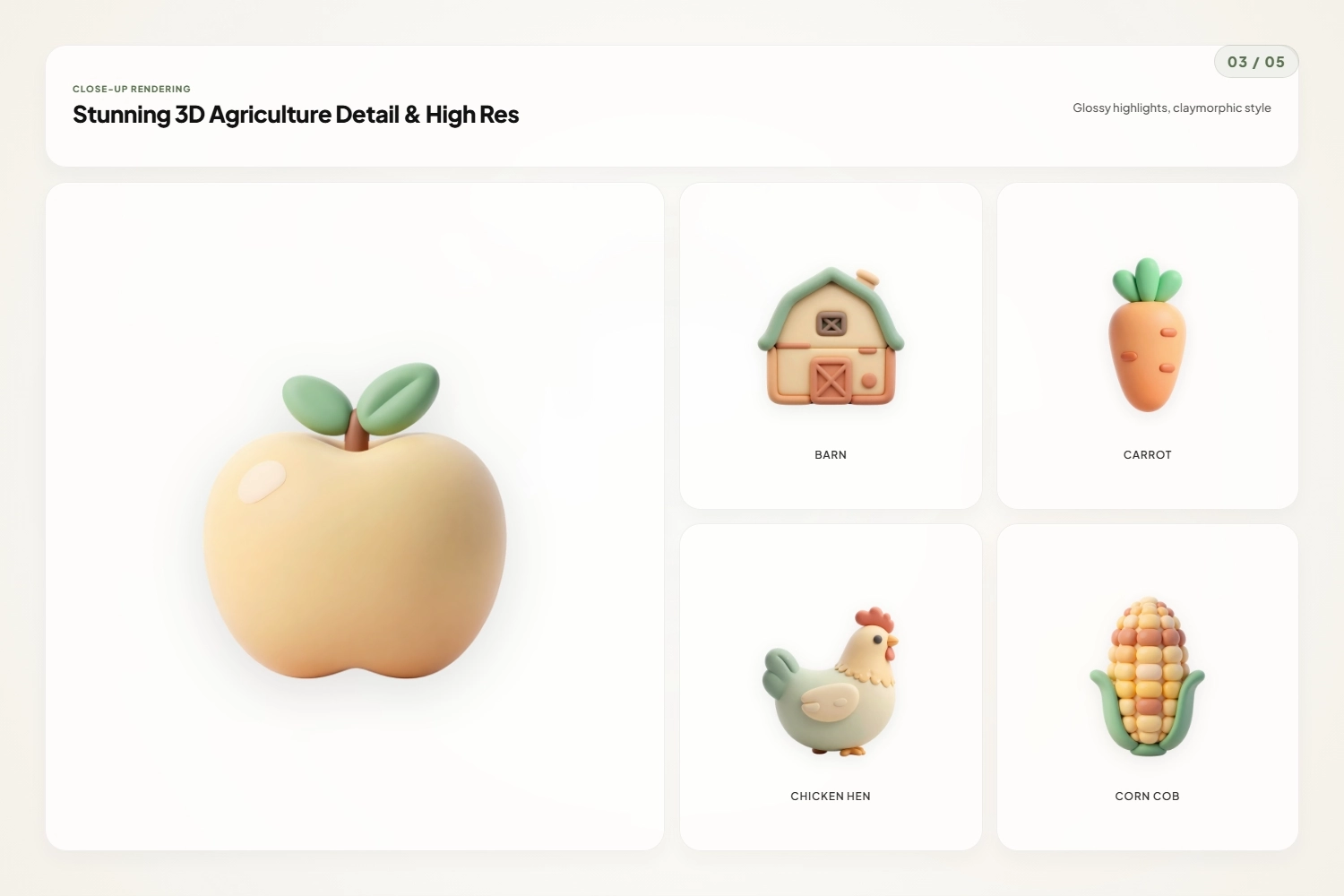 3D Agriculture Icons Pack