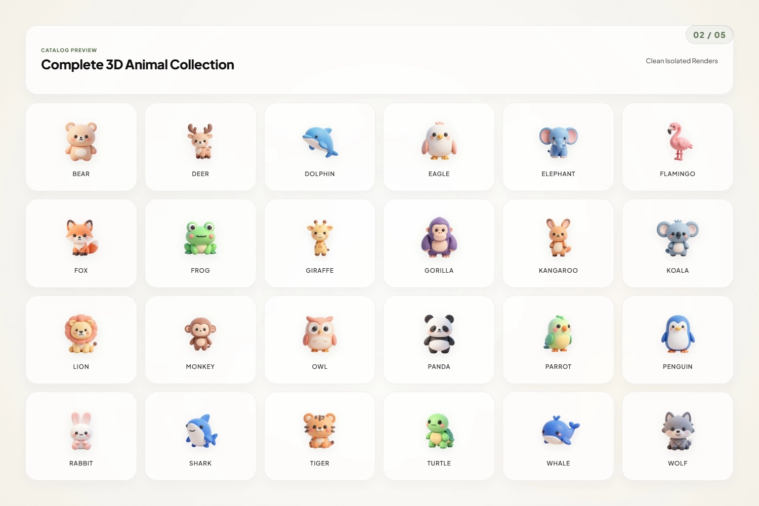 3D Animal Icon Pack