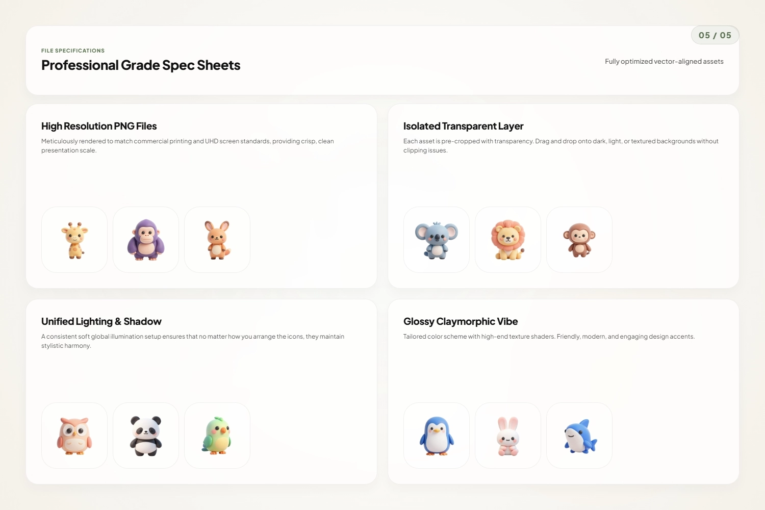 3D Animal Icon Pack