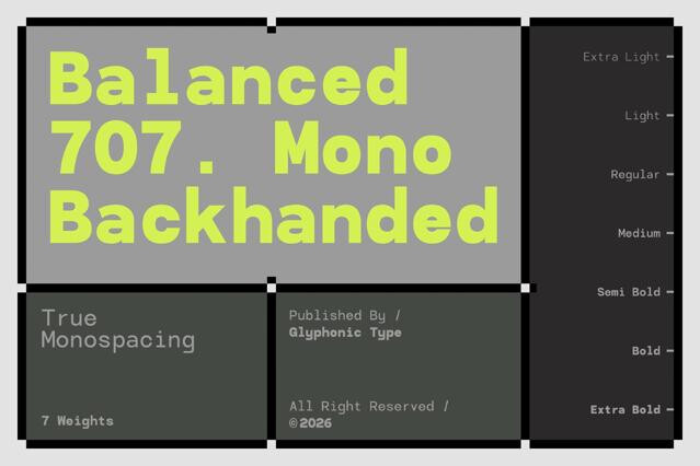 GC 707 Mono - Monospace Sans Serif Font Family