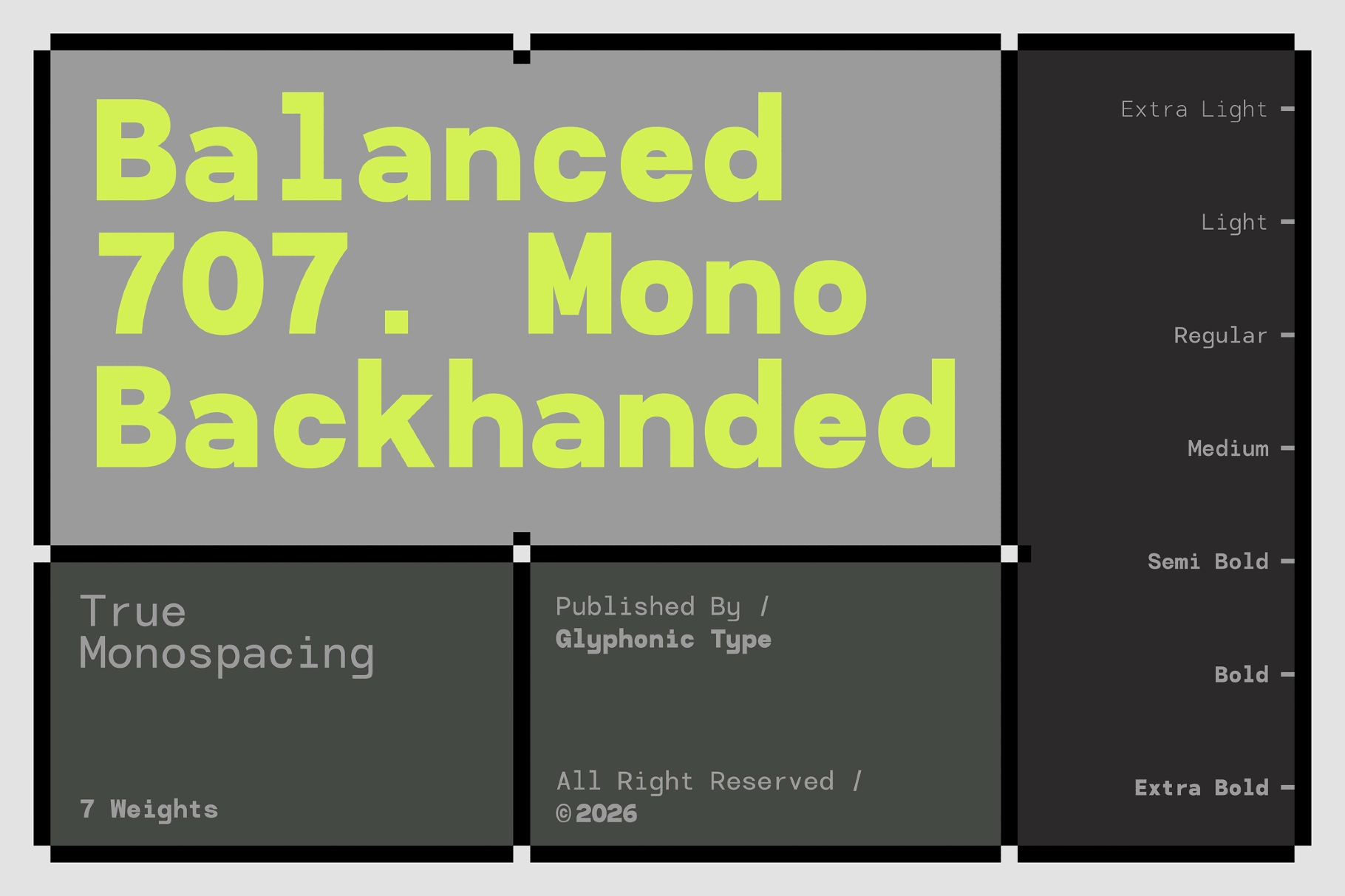 GC 707 Mono - Monospace Sans Serif Font Family