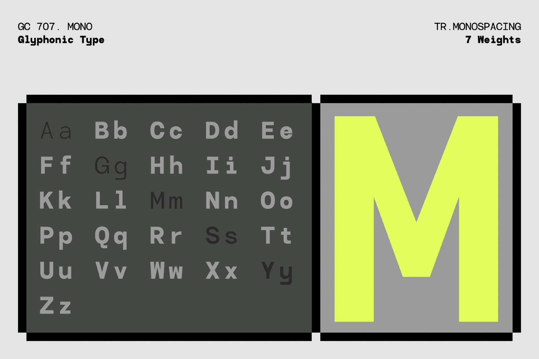 GC 707 Mono - Monospace Sans Serif Font Family