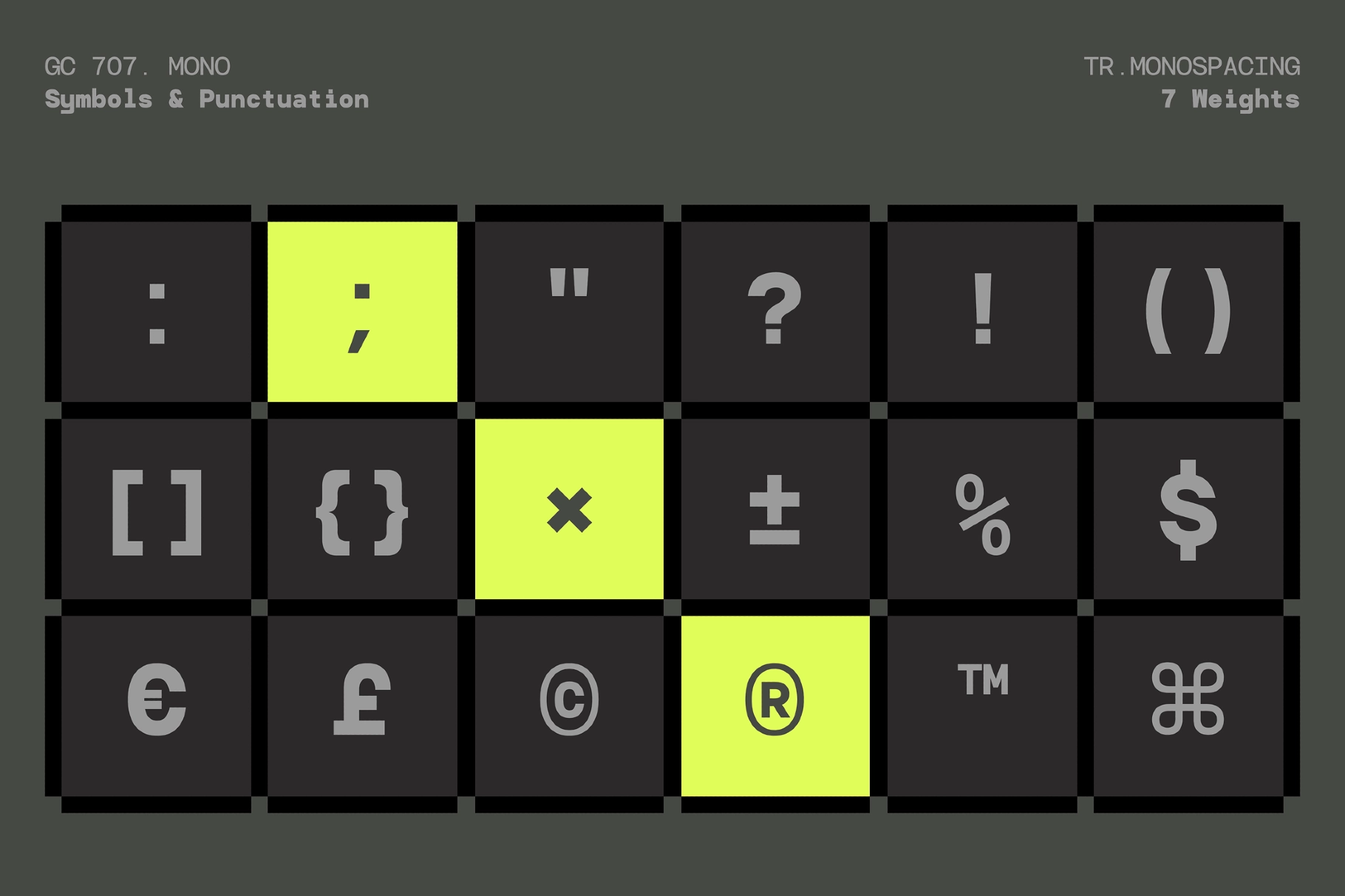 GC 707 Mono - Monospace Sans Serif Font Family