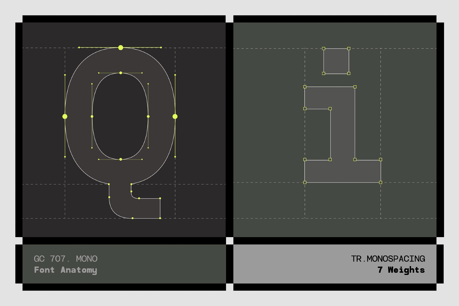GC 707 Mono - Monospace Sans Serif Font Family