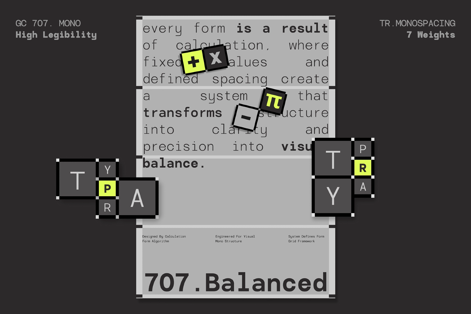 GC 707 Mono - Monospace Sans Serif Font Family