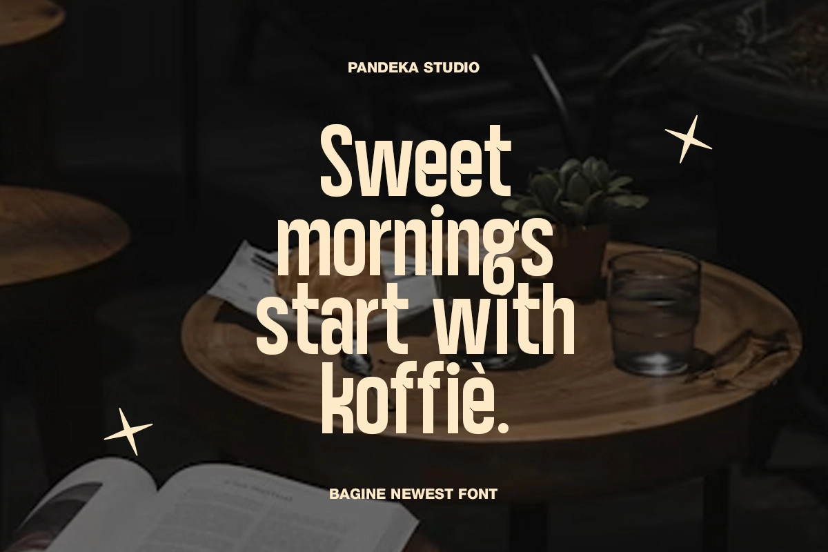 Bagine - Bold Condensed Cafe Font