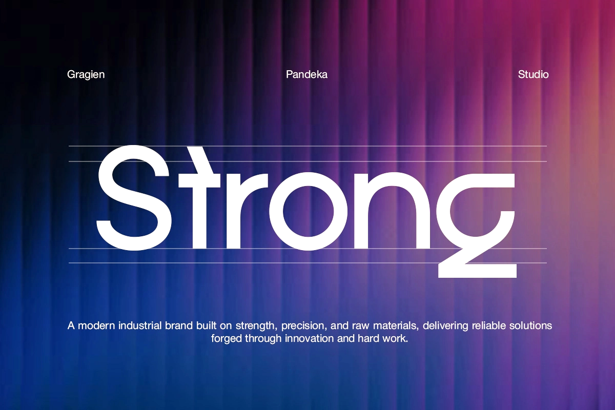 Gragien - Geometric Tech Font