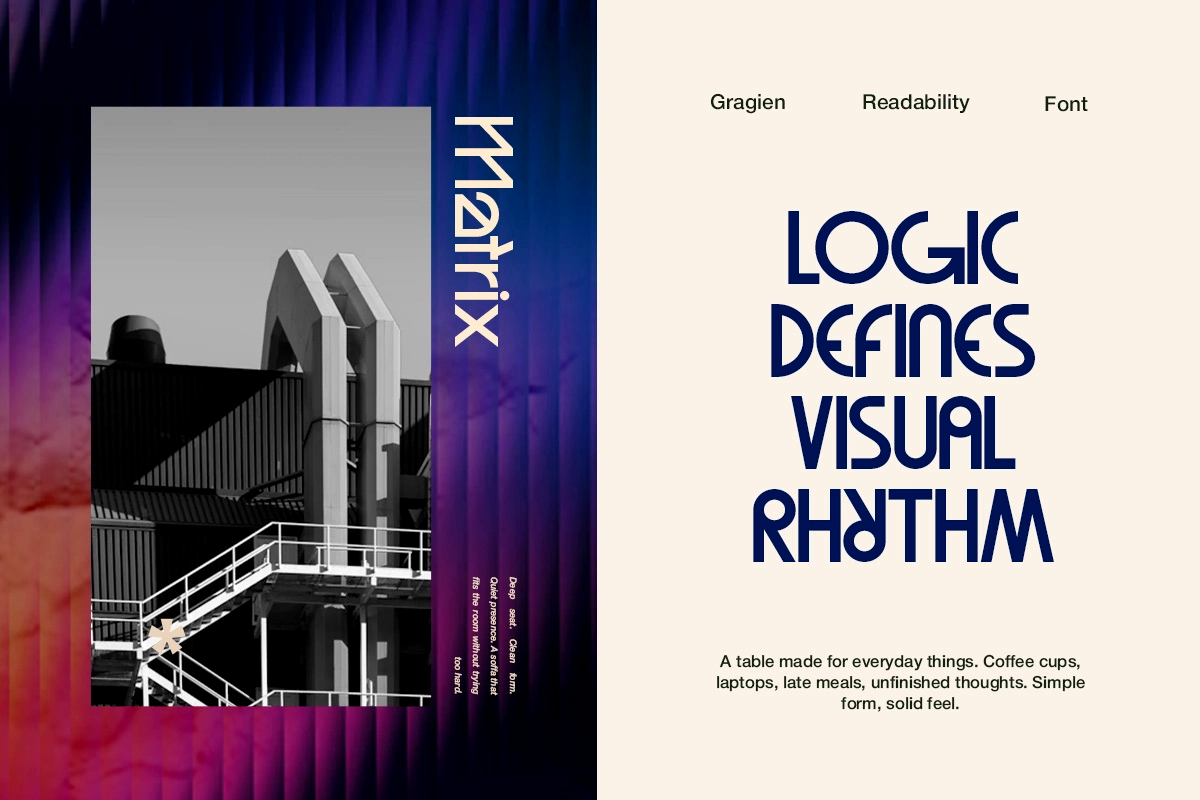 Gragien - Geometric Tech Font