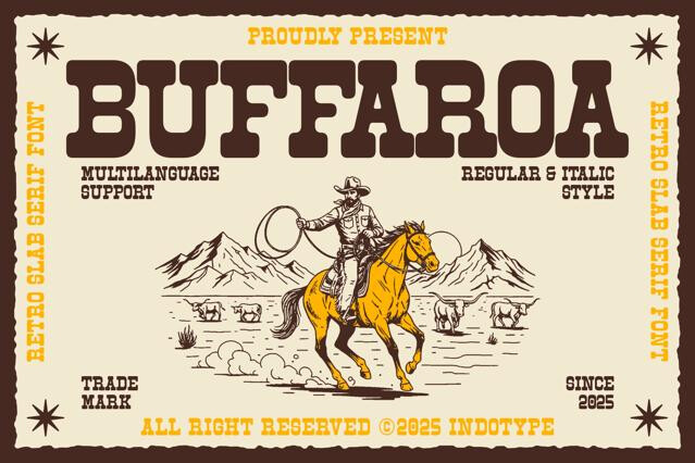 Buffaroa - Slab Serif Typeface