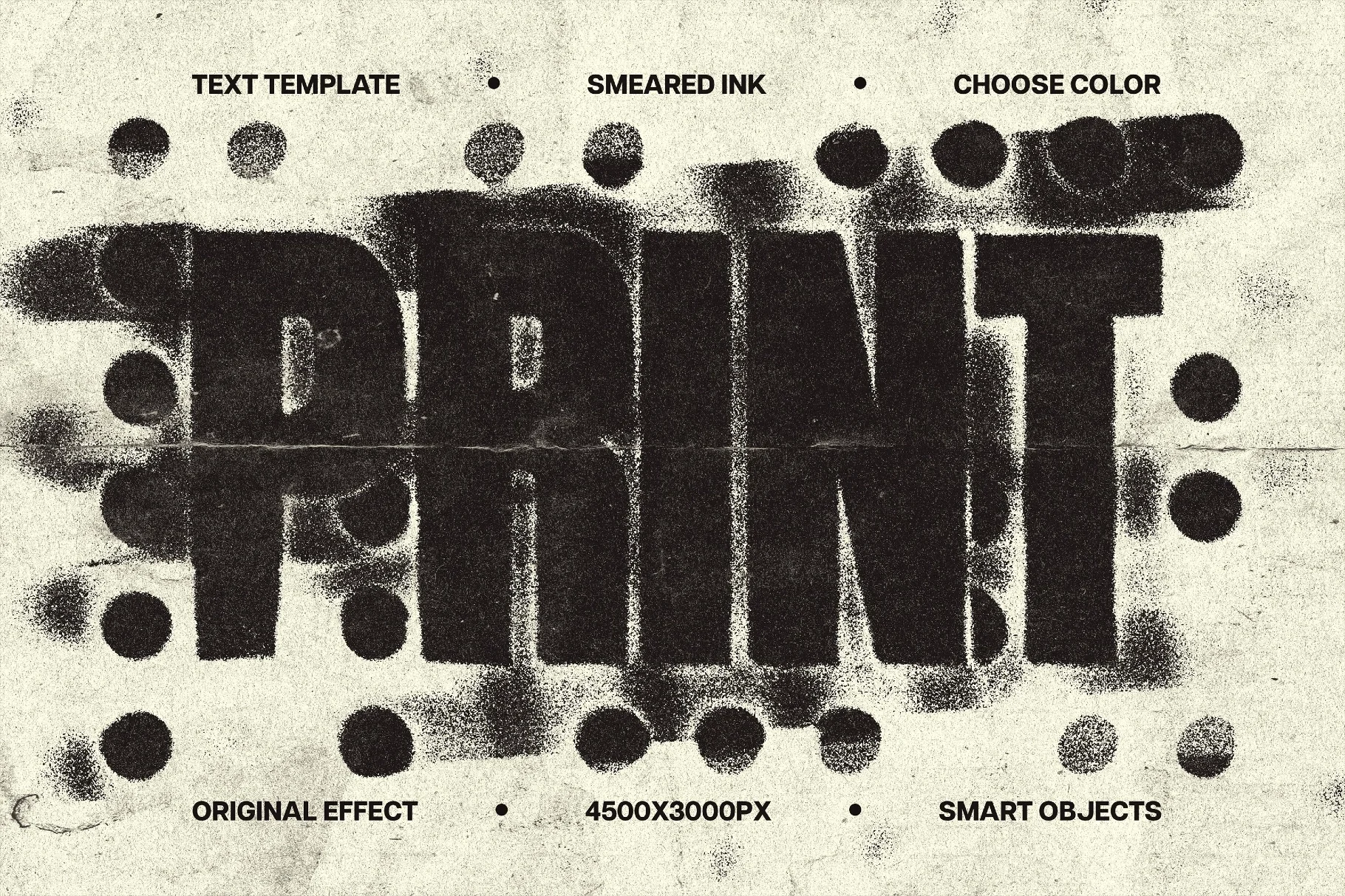 Smeared Color Ink Text Effect