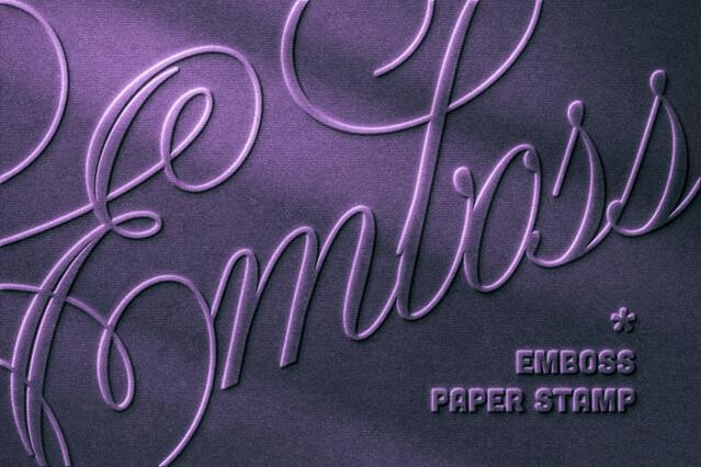 Embossed Color Paper Text Effect