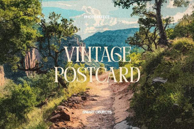 Vintage Postcard Photo Effect