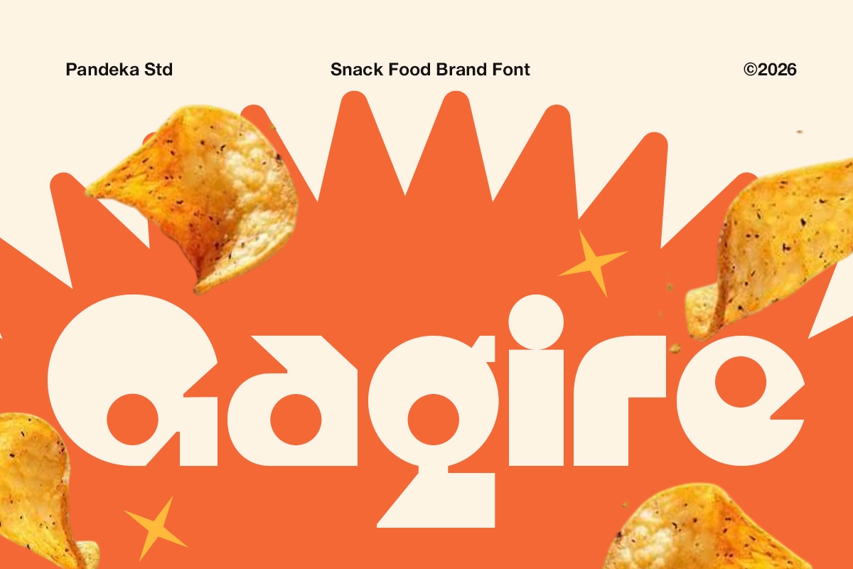 Gagire - Playful Chunky Food Font