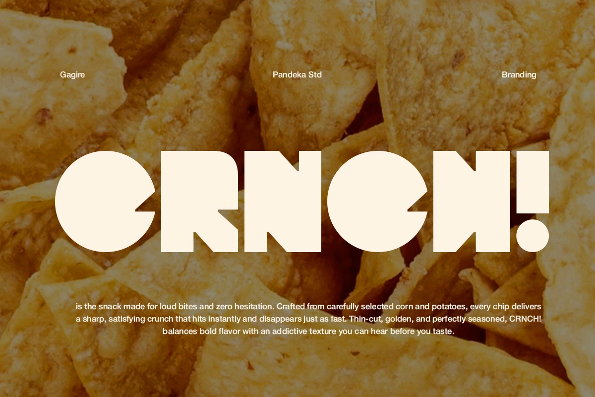 Gagire - Playful Chunky Food Font