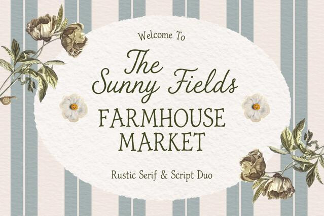 The Sunny Field - Rustic Serif & Script Duo