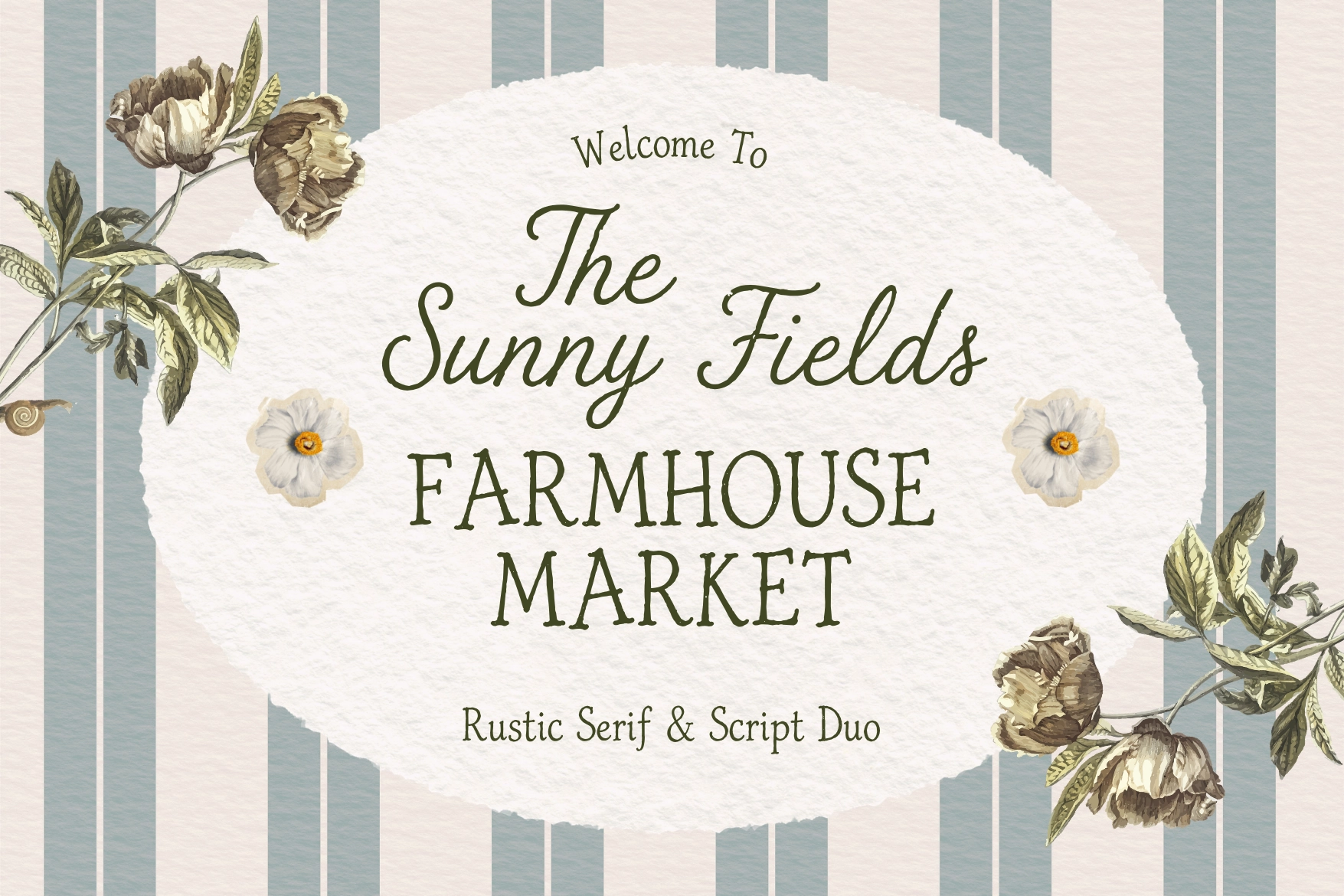 The Sunny Field - Rustic Serif & Script Duo