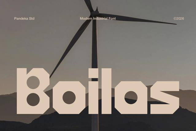 Boilas - Bold Geometric Display Font