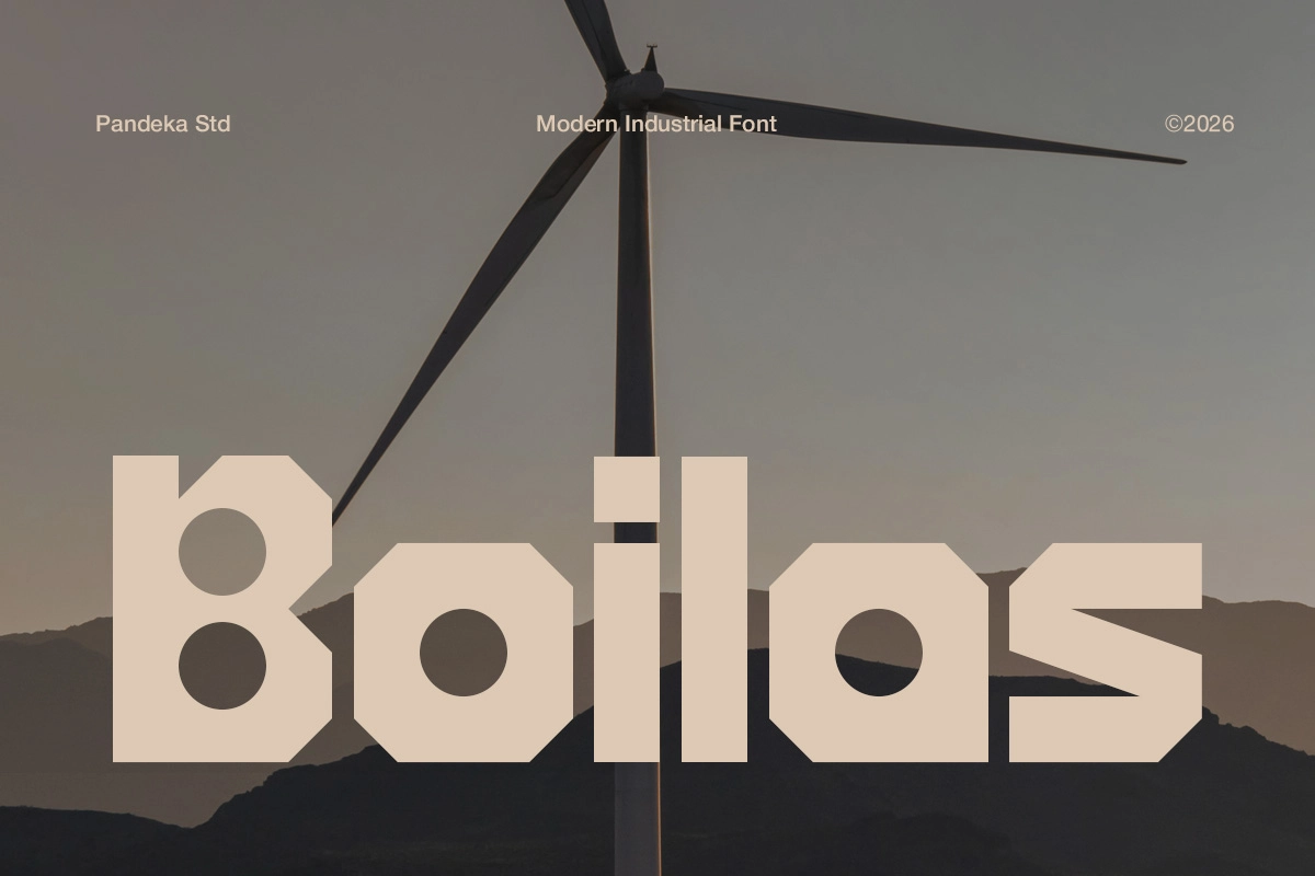 Boilas - Bold Geometric Display Font