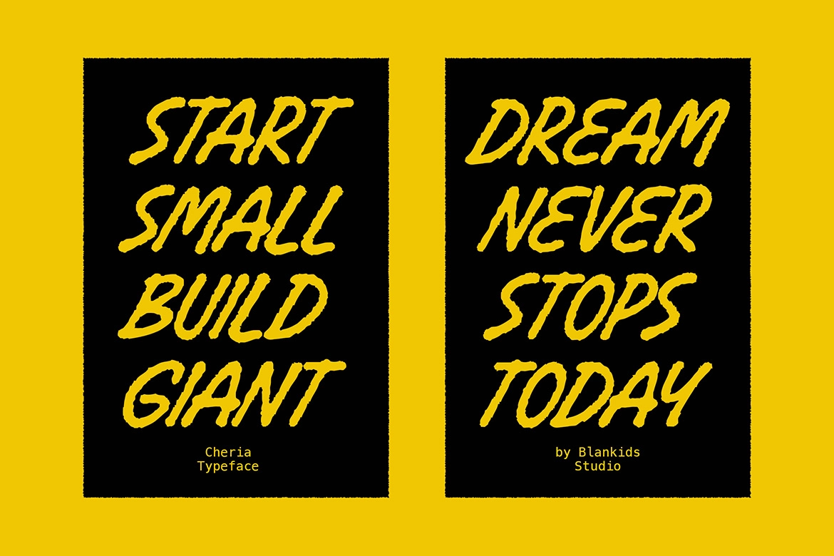 Cheria - Rough Handcrafted Brush Font